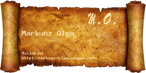 Markusz Olga névjegykártya